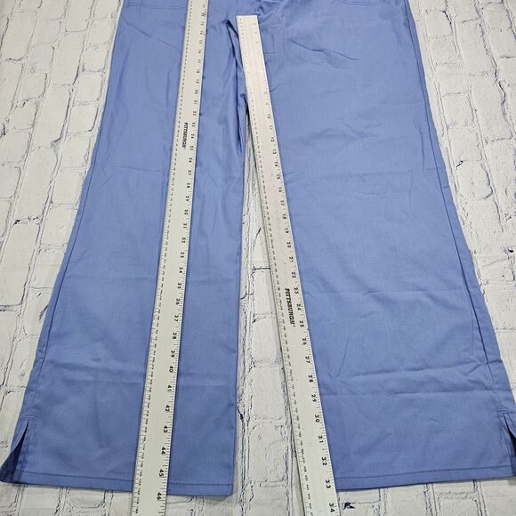 Code Happy Bliss Certainty Mid Rise Flare Drawstring Blue Scrub Pants WOMENS XL - Picture 4 of 11